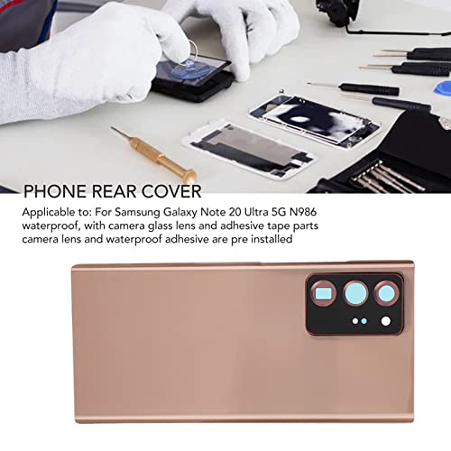 Tampa de Vidro Traseira de Substituição Com Lente de Vidro da Câmera e Peças de Fita para Galaxy Not