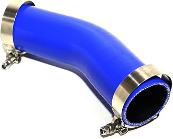 High Performance 4-Ply Reinforced 1.75" ID 45 Degree Elbow Coupler Silicone Hose With T Bolt Clamp Stainless Steel 1.75, BLUE