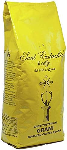 Sant Eustachio Whole Beans Coffee in Bag, Luxury Italian Roasted Arabica Coffee, 1kg/2.2lb