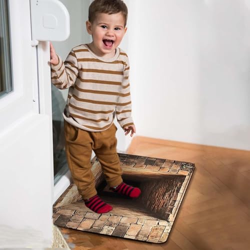 Alfombra 3D efecto óptico lavable y antideslizante para salón y dormitorio 5