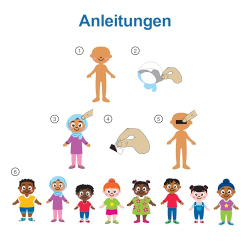 Baker Ross FX926 Vielfalt-Mix&Match-Magnet-Sets - Packung mit 8, Kunsthandwerkssets für Kinder, Schulprojekte