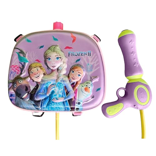 Image of PoPo Toys Holi Pressure Pichkari with Frozen Bag Tank- 3 LTR, with Free Balloons, Gulal and Surprise Holi Gift | Pink
