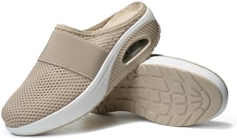 Stafeny Orthopedische damesschoenen, schoenen zonder vetersluiting, dames, outdoor, wandelen, ademende orthopedische schoenen, Zwart, 40 EU