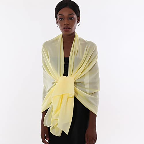 Stola Gelb Festlich für Abendkleid Damen Schals Tücher Sommer Dünn Schaltuch Pashmina