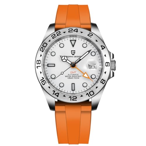 Pagani Design Watches for Men Automatic Mechanical GMT 42mm Sport Waterproof Stainless Steel...