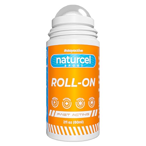 Naturcel Sport Roll-On, 2FL OZ, Topical Reliever for aches and pains of muscles and joints, Cooling, Fast Acting, Mess Free Massage Roller, Colorless