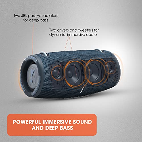 Image of JBL Xtreme 3, Wireless Portable Bluetooth Speaker, Pro Sound with Powerful Bass Radiators, Built-in Powerbank, Partyboost, IP67 Water & Dustproof, AUX & Type C (Blue, Without Mic)