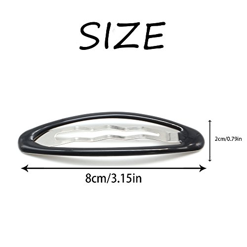 Dofash 6Pcs Ellipse Shaped(Looks Like 3D Effect) Epoxy Snap Hair Clips Hair Grips Metal Hair Clips 8Cm/3.15in Hair Accessories For Women Three Color Mixed (Black/Blonde/Tortoise) - Image 7