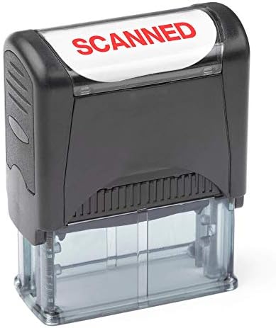 Self Inking Rubber Stamp, Refillable Red Ink Preinstalled - (9/16" x 1-1/2") (Paid)