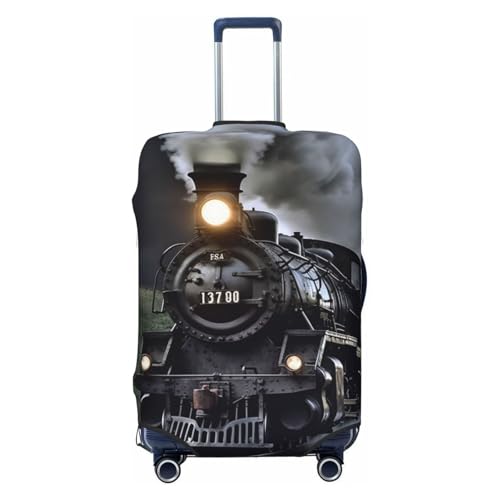 Travel Luggage Cover Anti-Scratch Suitcase Cover Protector Elastic Thicken Luggage Protector Washable Baggage Covers Steam Train Suitcase Sleeve Fit 18-32 Inch Luggage X-Large