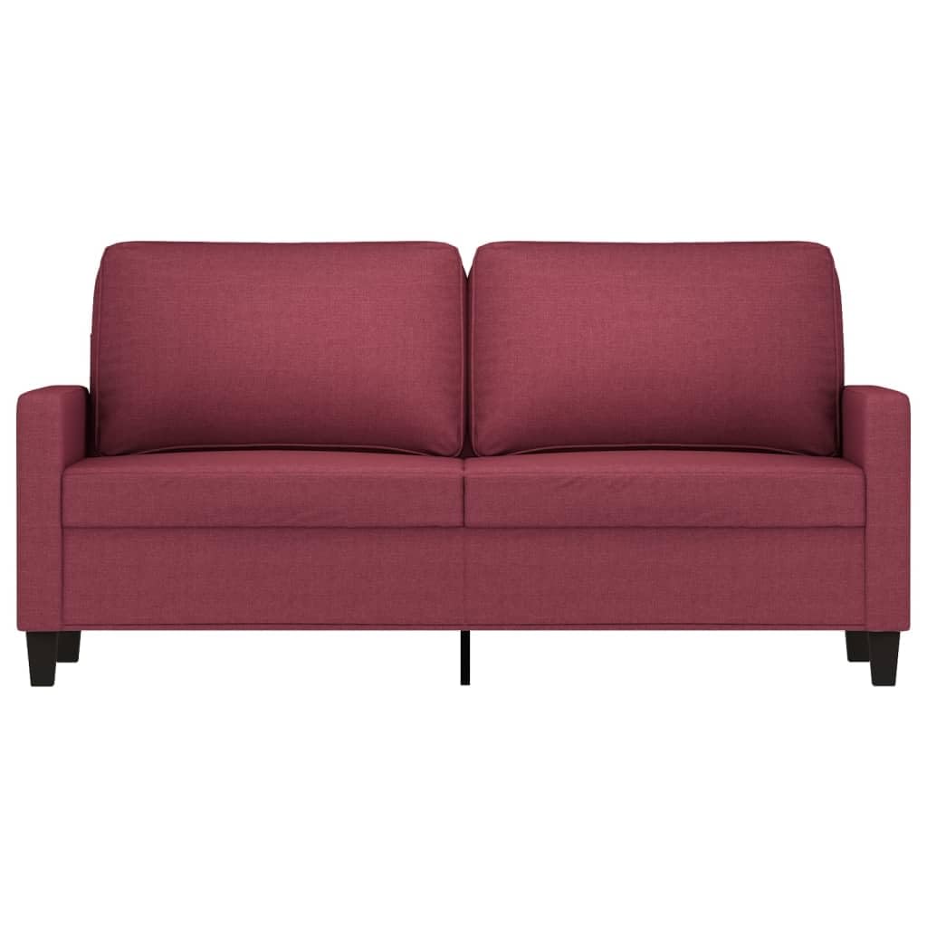 Divano a 2 posti, colore vinaccia, 140 cm, in tessuto, per soggiorno, camera da letto, camera degli ospiti