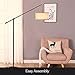 Brightech Hudson 2 - LED Floor lamp, Tall Lamp with Sturdy Base, Contemporary Arc Lamp for Living Rooms & Offices, Great Living Room Décor, Mid Century Modern Lamp for Bedroom - Jet Black