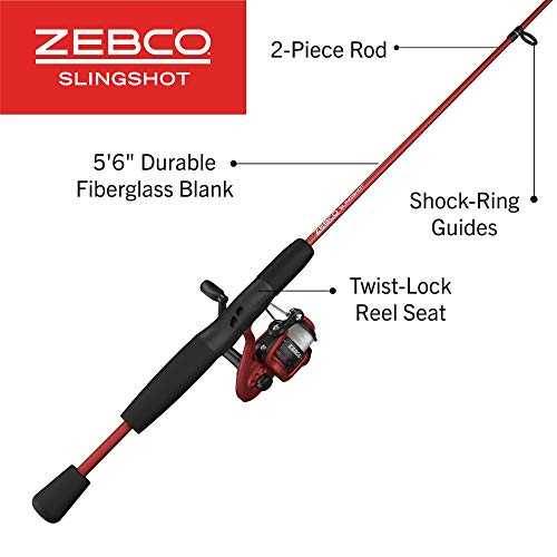Zebco Slingshot Spinning Reel and Fishing Rod Combo by Zebco - Used condition - Image 2