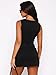 Imagen de Sukiglam Vestido Mujer Sexy sin Mangas Cuello Barco Mini Vestidos Ajustado de Fiesta Elegante Slim Fit Vestido Corto Verano Bodycon Dress para Cóctel Club Noche Casual Streetwear