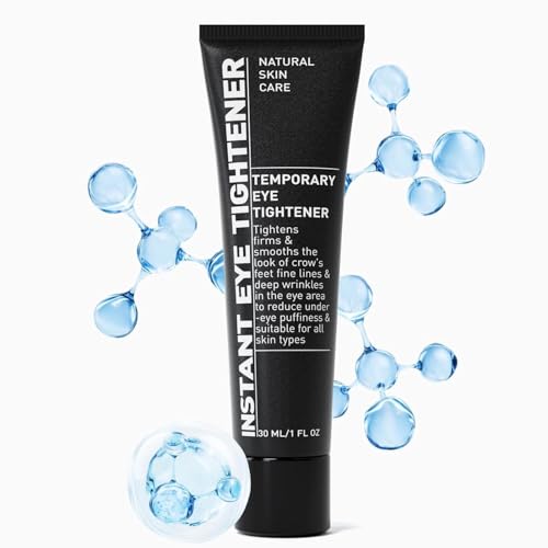 HUSPUR Instant Eye Tightener, Temporary Instant Visibly Reduces Wrinkles Under Eye Bags and Wrinkles Filler, Fine Lines Tightening and Lifting Cream for Women Men,1.0 FL Oz(Pack of 1)