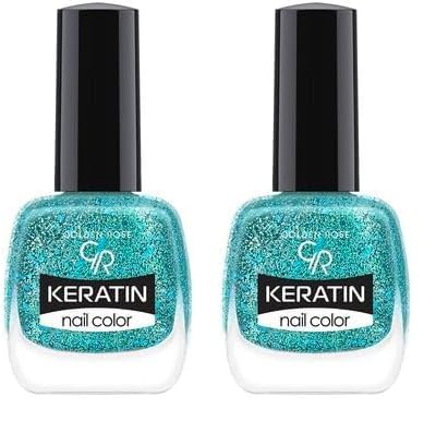 Golden Rose Keratin Nail Color Glitter No:409 - Oje 2li paket