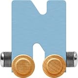 Maple Landmark NameTrain Pastel Letter Car N - Made in USA (Blue)