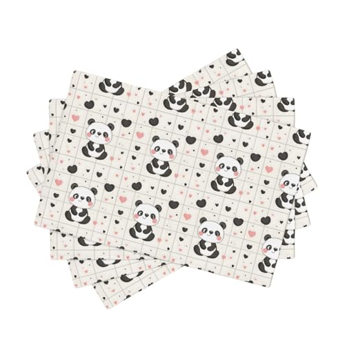 Set de table lavable motif panda pour protéger la table des enfants - 2