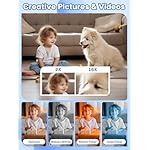 Digital Camera FHD 1080P with 64GB Card,44MP Point and Shoot Kids Camera with Anti Shake 16X Zoom，Portable Small Camera Gift for Kid Girl Boy Teen (Green) - Image 4