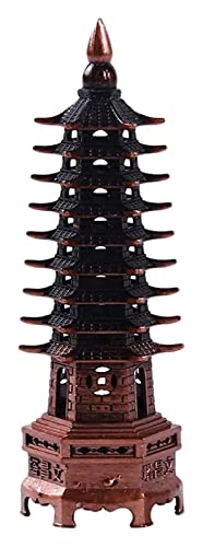 Pagode neuf niveaux en alliage de zinc buretornament feng shui