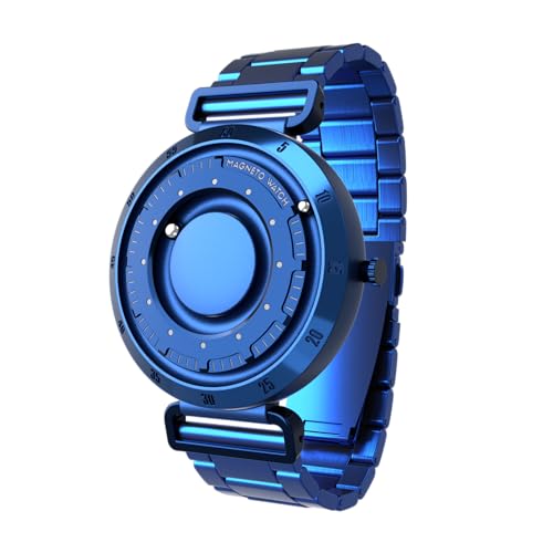 Magneto Watch Nexus Blue Edelstahl Blau Armbanduhr für Männer und Frauen