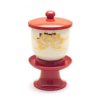 【寺院仏具】茶湯器（一対）中サイズ Amazon.co.jp: 白木 茶湯器 フタ付 木製湯呑み付 1尺 1対 献茶湯