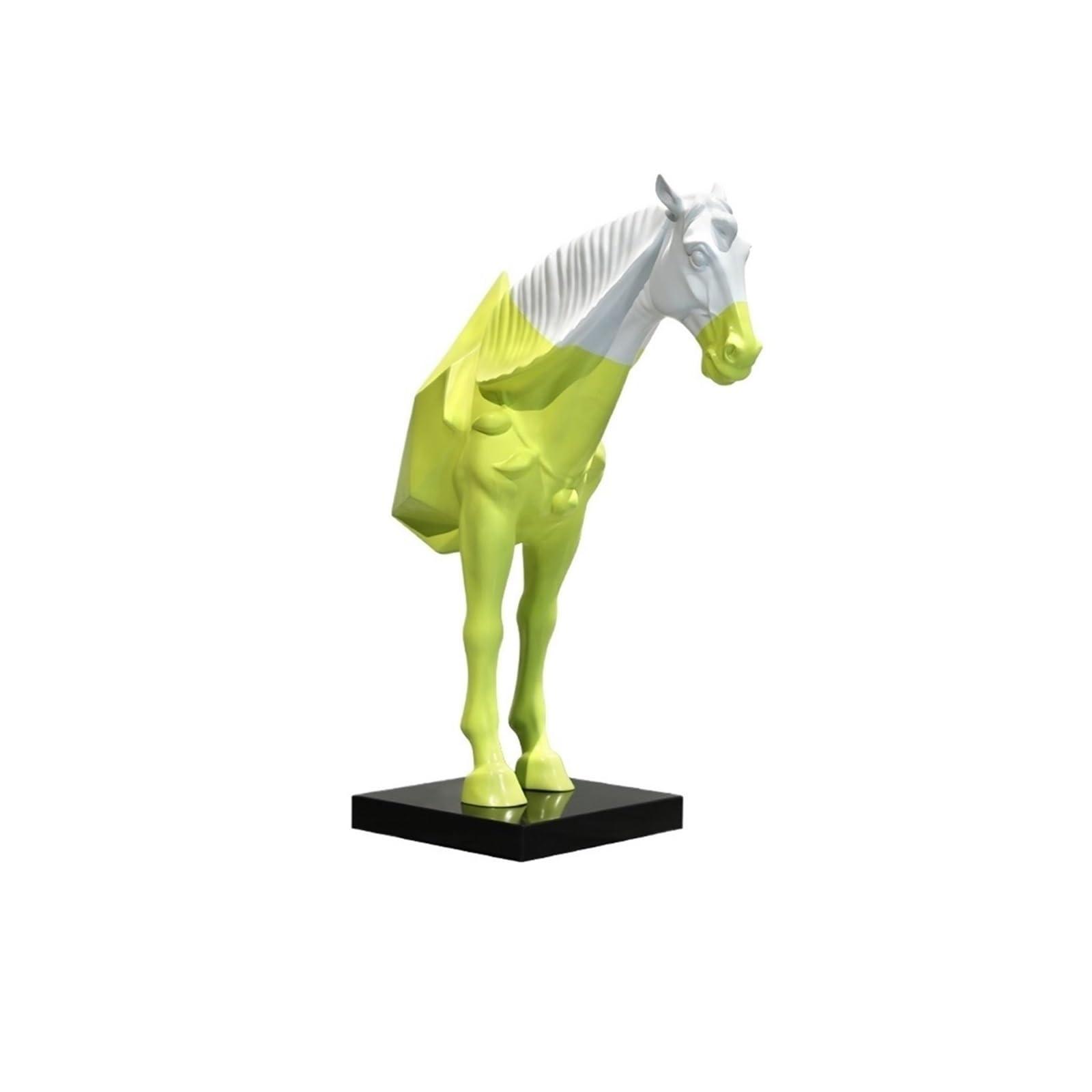 AILIUXIAOYAN Home Hecor Modern Abstract Horse Figurine Creative Living Room Decoration Large Sculpture(Yellow)