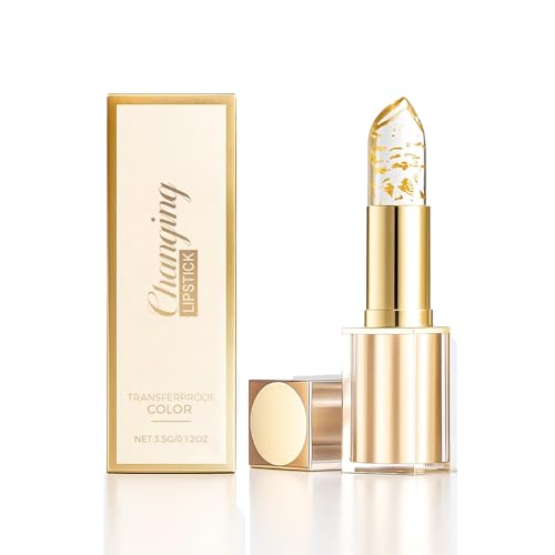 Lipsticks for Women, Transparent Colour Changing Lipstick with Hydration, Long-Lasting Non-Sticky Lip Stick, pH-Reactive Formula for Natural-Looking Makeup