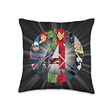 Marvel Avengers Assemble A Logo Throw Pillow, 1 Count (Pack of 1), Multicolor