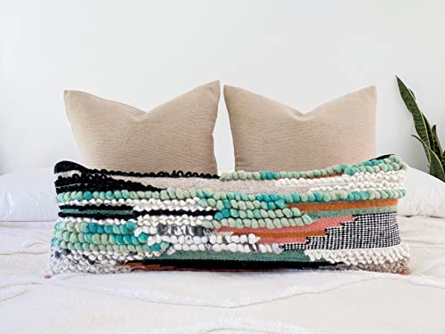 Casa Boho Lumbar Pillow Bohemian Throw Pillow Cover Boho Pillows Long Pillow Decorative Pillows For Bed Bolster Pillow Wool 13X35 #TOP1
