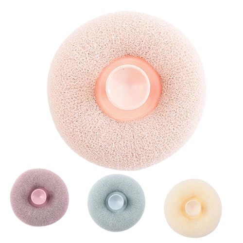 FRCOLOR 4pcs Shower Loofah Ball Soft Bathing Scrubber for Gentle Exfoliation Durable and Lightweight Bath Balls Blood Impatiens and Light