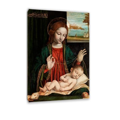 Posters abstrait Enfant endormi image art mural sur toile encadré 30x45