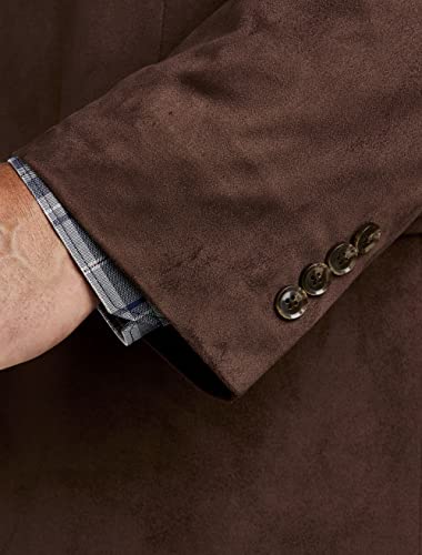 Oak Hill by DXL Men's Big and Tall Faux-Suede Sport Coat Brown 5XL3