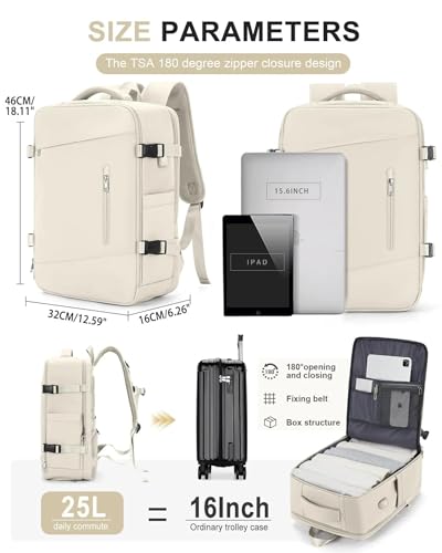Image of The Purple Tree Multifunction Waterproof Laptop Travel Backpack with Shoe Compartment, Shoulder Bag, 35 L Laptop Backpack with USB Charging
