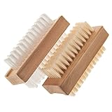 SIDCO Nagelbürste 2 x Handwaschbürste Handwerkerbürste Fingerbürste Waschbürste Holz
