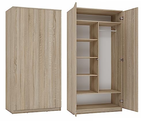 CDF ESME - Scandinavian style double bedroom wardrobe - 90x50x180...