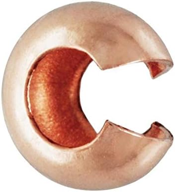 14Kt Rose Gold Filled 4mm Crimp Covers - 20pcs (4542)/1