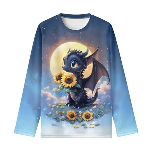 HUIACONG Boys Crewneck Shirts Kids Long Sleeve Tshirts for Children Girls