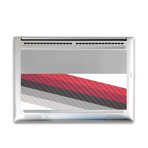Image of Carbon Fiber Gaming Skin Compatible with HP Envy x360 16 inch (2023) - Slant Stripes - Premium 3M Vinyl Protective Wrap Decal Cover - Easy to Apply | Crafted in The USA by MightySkins