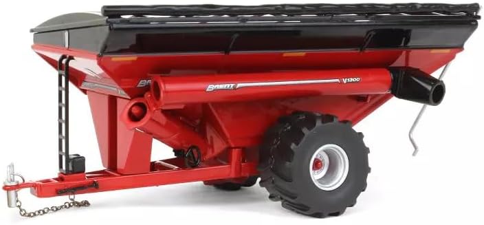 1-64 Scale Brent V1300 Auger Wagon Grain Cart with Flotation Tires Red