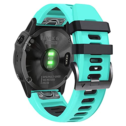 Fleshy Leaf 22mm Two Color Bracelet Strap Compatible with Garmin Fenix 7, 6, 6 Pro, 5, 5 Plus, Approach S60, S62 - Image 2