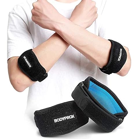 Bodyprox Elbow Brace 2 Pack for Tennis & Golfer's Elbow Pain Relief Cover