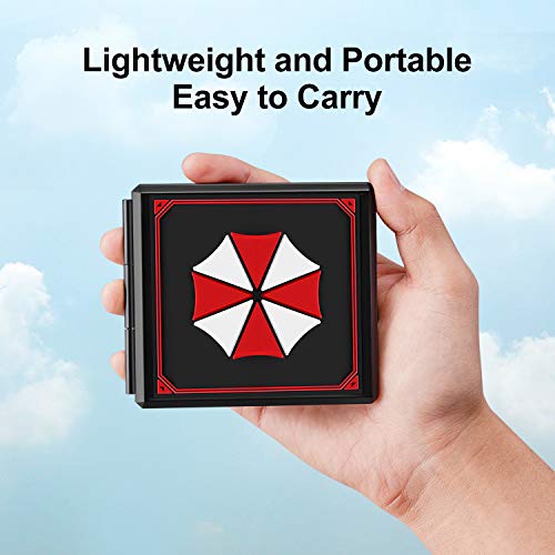 JINGDU Game Card Case for Nintendo Switch,Portable & Thin Hard Shell Box, Protective Shockproof Cartridge Holder Carrying Storage Case Box with 12 Cartridge Slots for Switch NS NX,Biochemical Theme