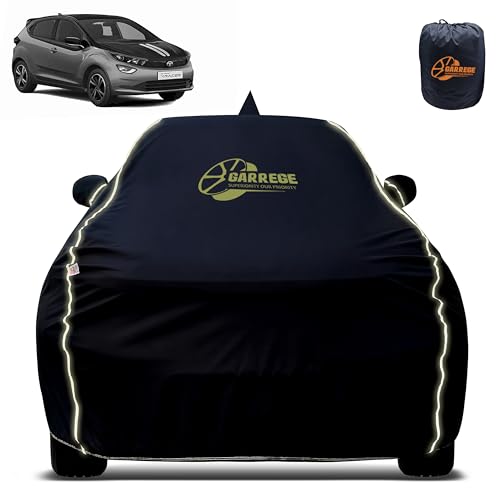 Image of Reflector Waterproof Car Cover for Tata Altroz Back Antenna with Mirror & Antenna Pocket | All Weather Protection | Washable Fabric | Black Color
