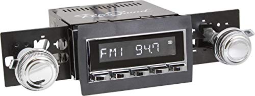Retro Manufacturing Laguna Radio with Chrome Face, 03P-73P Knobs, and Vintage Overlay LAC-M1-250-03P-73P-SCP