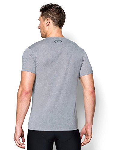 Under Armour Men's Core Crew Undershirt, True Gray Heather (025)/Stealth Gray, Small