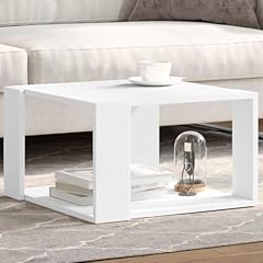 Willood Tavolino da Salotto Bianco 51,5x51,5x30 cm in Legno Multistrato