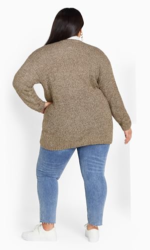 Image of Avenue Women's Plus Size Cardigan - Amber Boucle
