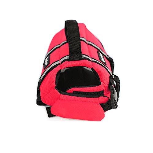 ZippyPaws-Adventure-Dog-Life-Jacket-Dog-Life-Vest-for-Swimming-Boating-Fits-Small-Pets-Lightweight-Dog-Flotation-Device-for-Water-Safety-Padded-Handle-Adjustable-Fit-16-20-Small-Red ZippyPaws Adventure Dog Life Jacket Dog Life Vest for Swimming Boating Fits Small Pets Lightweight Dog Flotation Device for Water Safety Padded Handle Adjustable Fit 16 20 Small Red