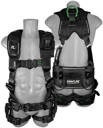FRONTLINE FALL PROTECTION 250CTB Elite™ Construction Harness | Aluminum Hardware | OSHA&amp;ANSI
